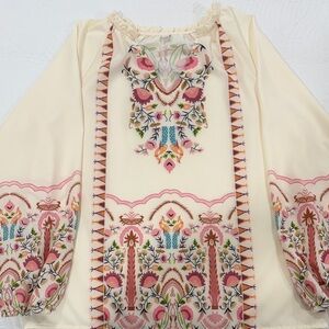 Floral Cream Blouse